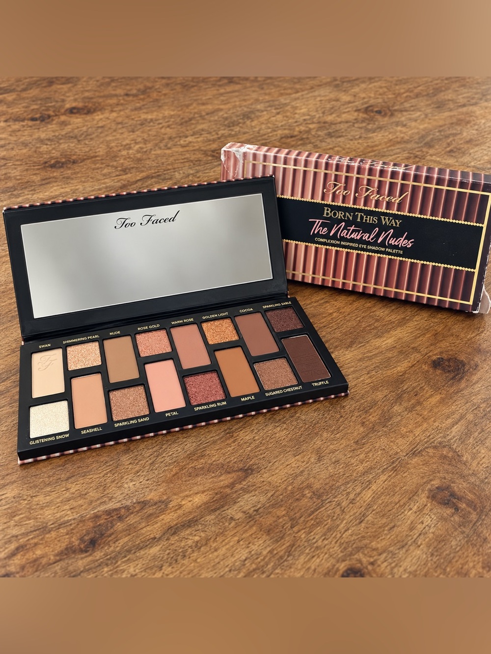 Too Faced Natural Nudes Eyeshadow Palette — Rose Gold, Peach, Warm Brown, Bronze